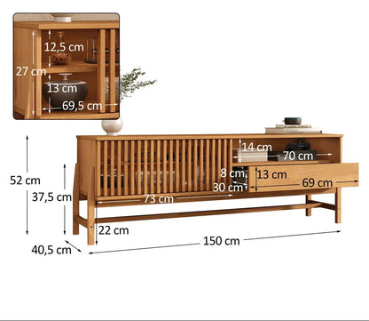 Rack TV 145cm Ader - Madera Maciza