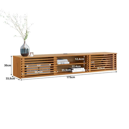 Rack Suspendido TV 175CM Ripado Riven - Madera Maciza