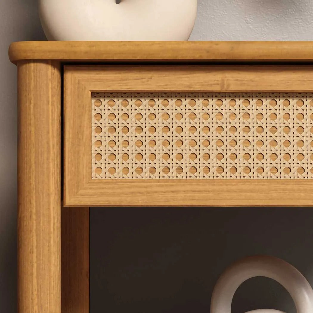 Mesa de luz Semira Ratan - Madera Maciza