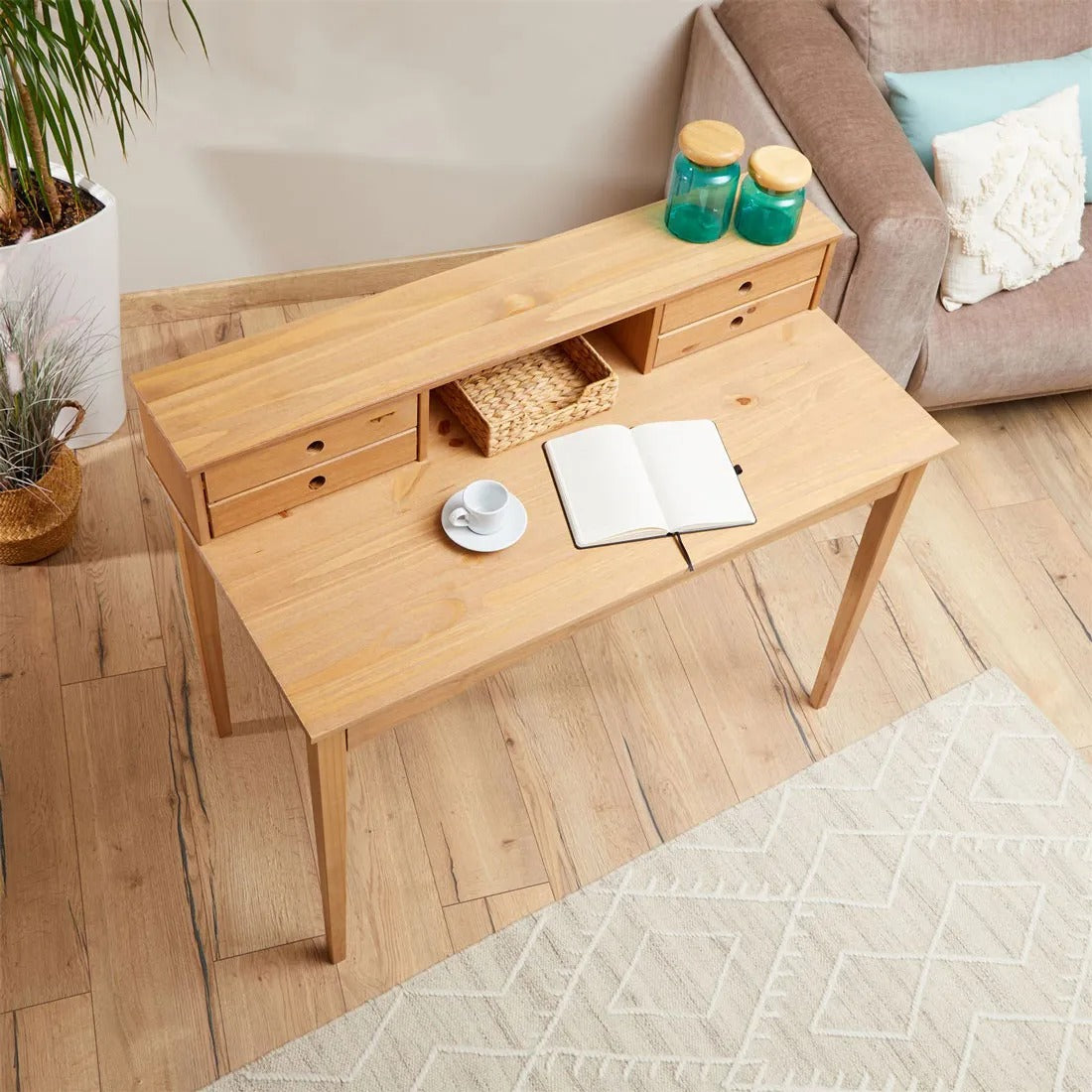 Escritorio 110cm Milan - Madera Maciza