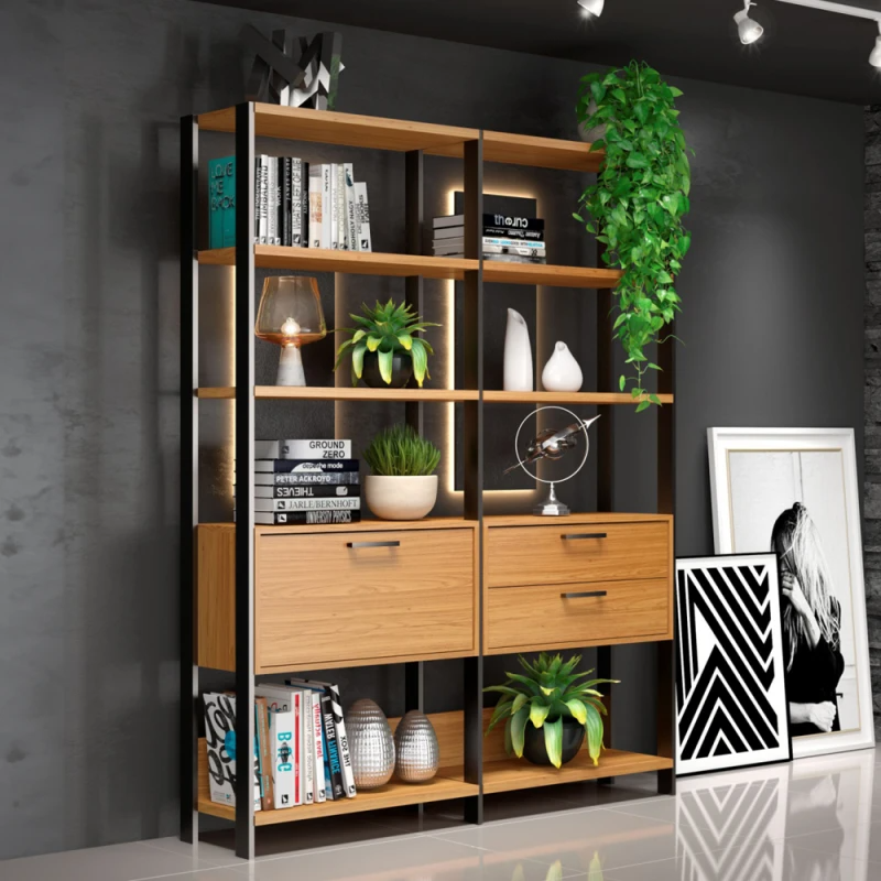 Estanteria Mela 2 Modulos 100% MDF - Linea Factory