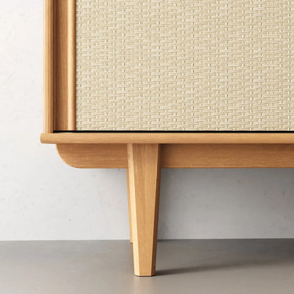 Rack TV 175CM con Ratan Serena - Madera Maciza