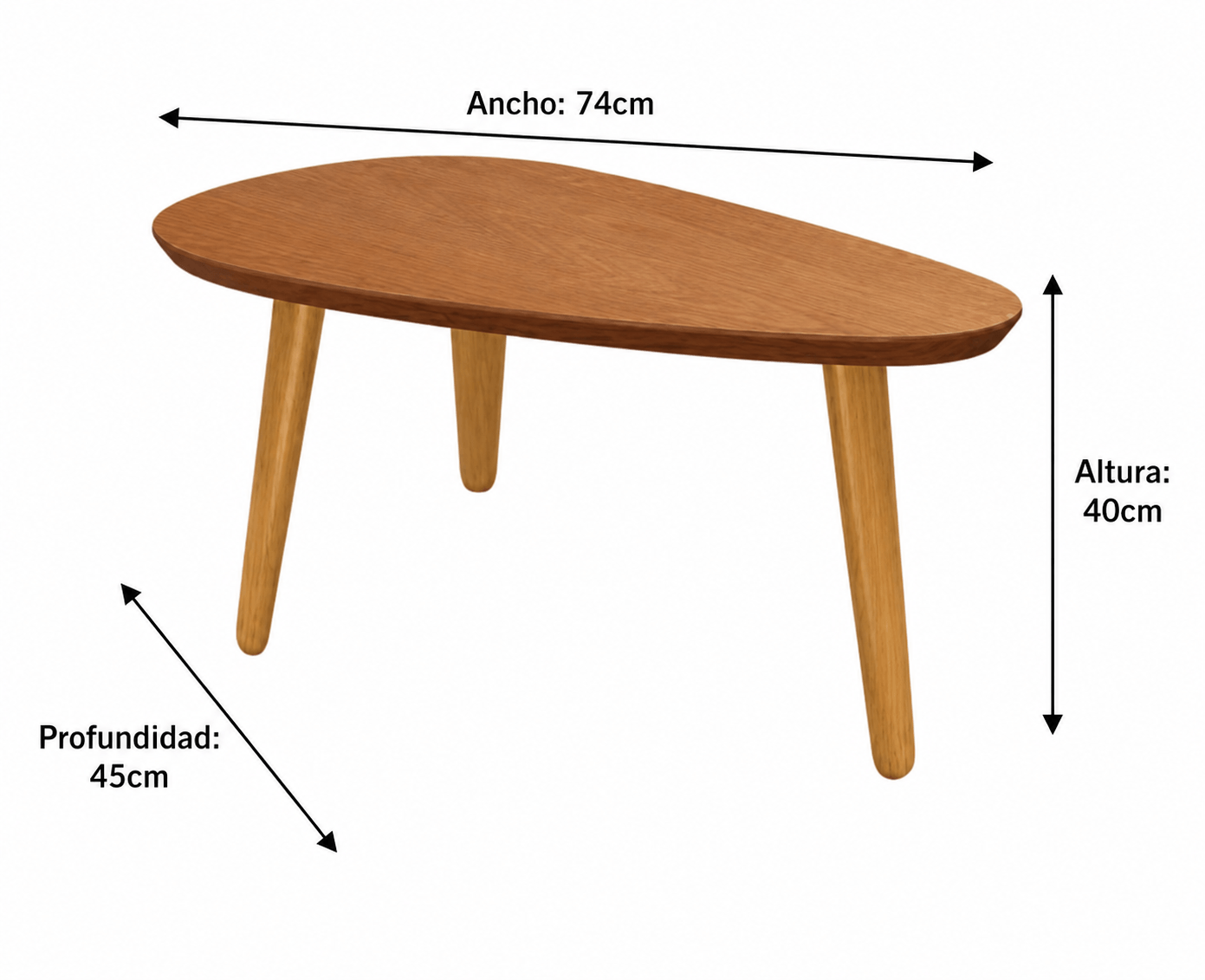 Mesa Aira 74cm - Madera Maciza