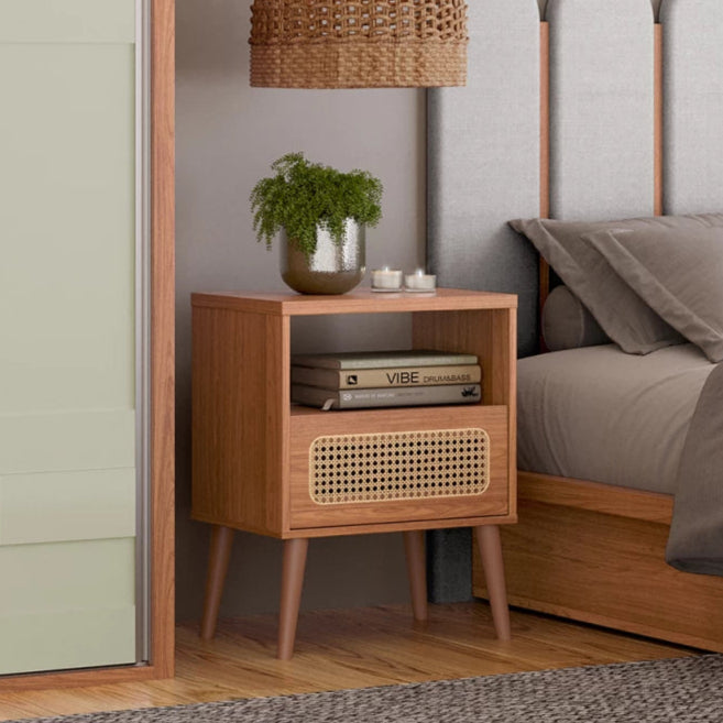 Mesa de Luz Mela 100% Mdf C/1 CAJON (PRODUCTO ARMADO EN SHOWROOM)