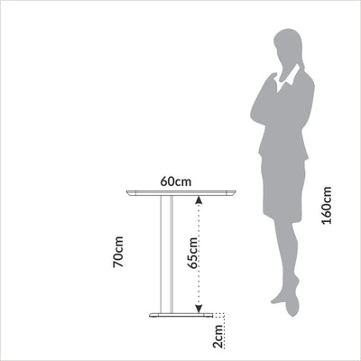 Mesa Esquinera Linea Agustina Rectangular 60cm - 100% MDF