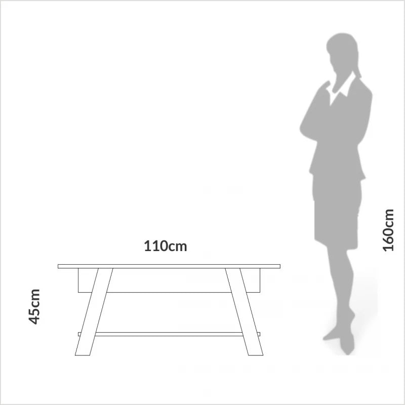 Mesa de Centro Ratona 110cm Linea Lisboa 100% MDF