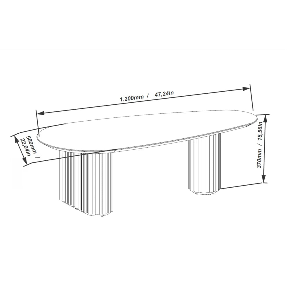 Mesa de Ratona Organic Large - Linea Manhattan -