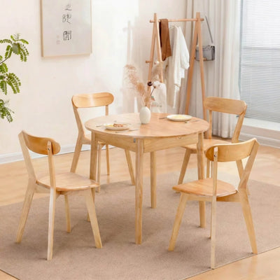 Mesa de comedor Extensible - Madera maciza 100 a 130 cm Elan