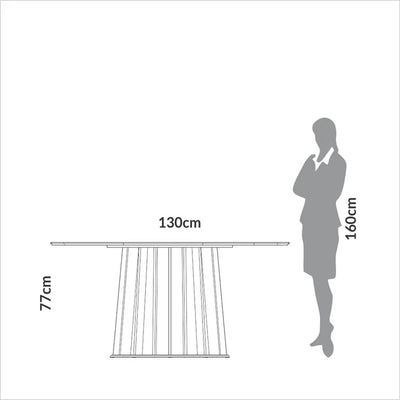 Mesa More Irregular Listones de Madera 160CM - 100% MDF