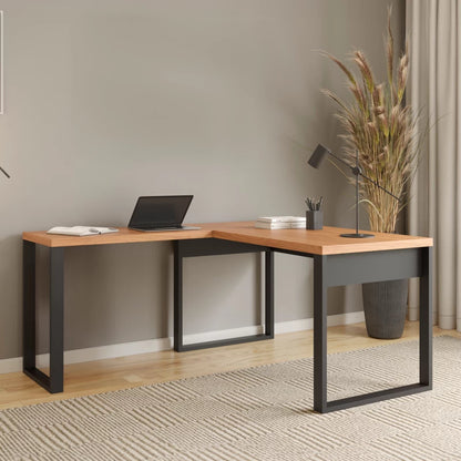 Escritorio en L Estilo Industrial 100% Mdf - Balton