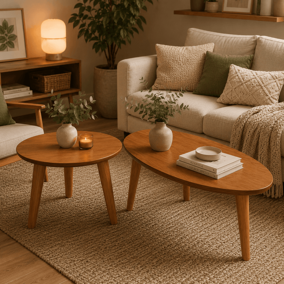 Conjunto de Mesas Ratonas Aira - Madera Maciza