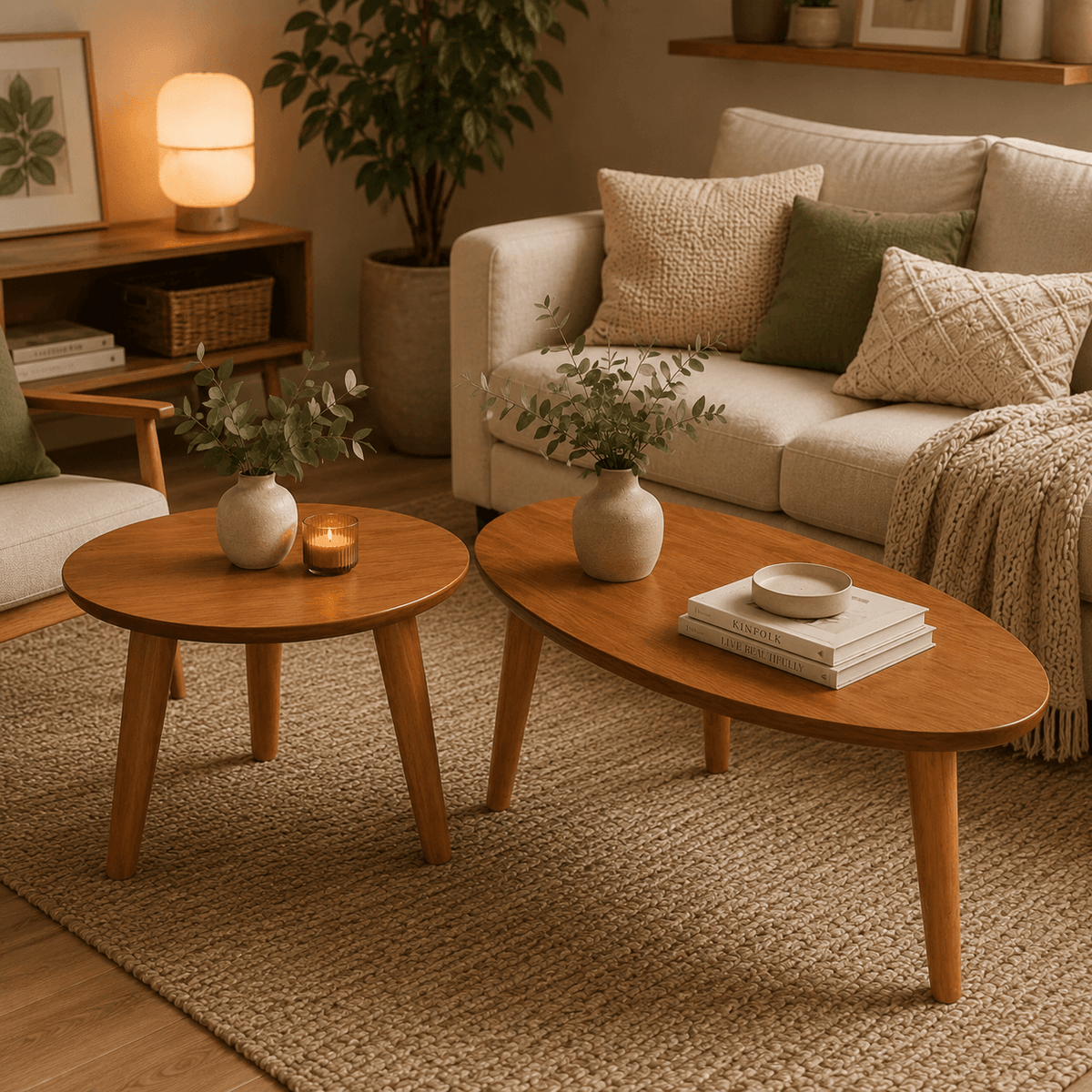 Conjunto de Mesas Ratonas Aira - Madera Maciza