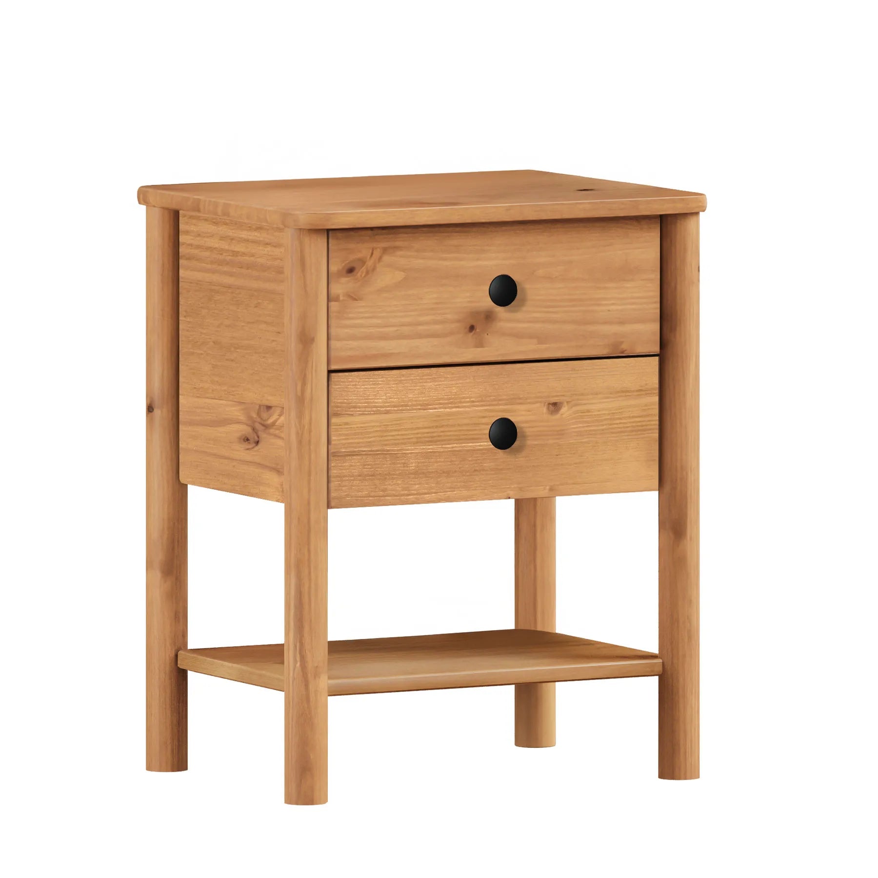 Mesa de luz Apama 2 cajones - Madera Maciza