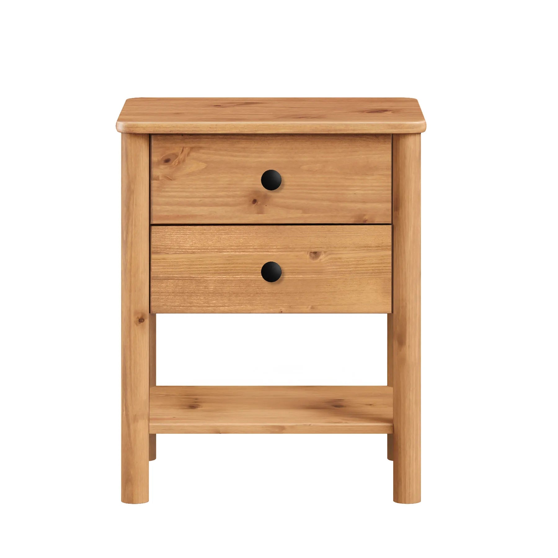 Mesa de luz Apama 2 cajones - Madera Maciza