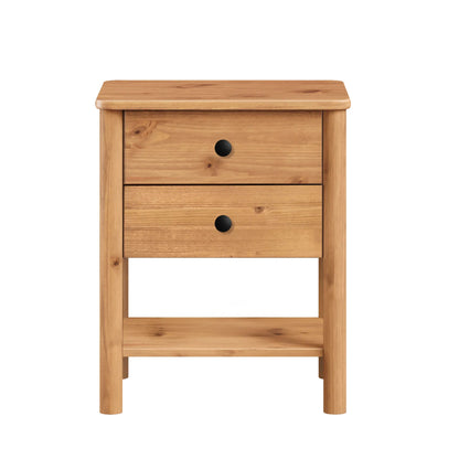 Mesa de luz Apama 2 cajones - Madera Maciza