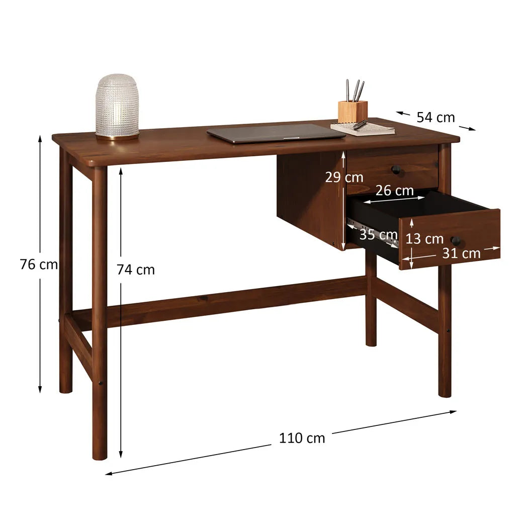 Escritorio 110cm Apama - Madera Maciza