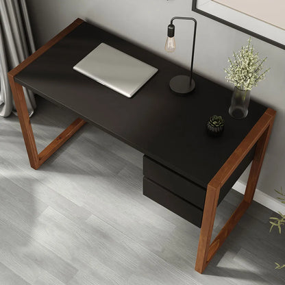 Escritorio con cajones 120cm Atena - Patas en Madera Maciza