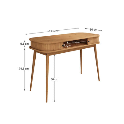 Escritorio Jani con Rolltop - Madera Maciza