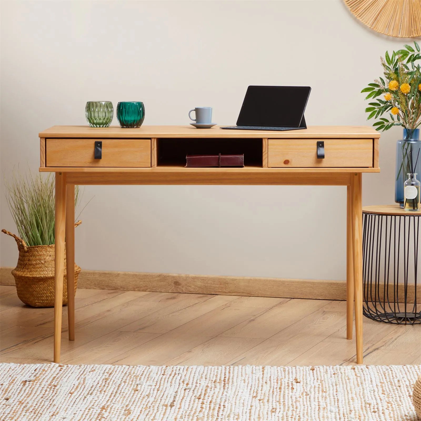 Escritorio 110cm Retro Milan - Madera Maciza