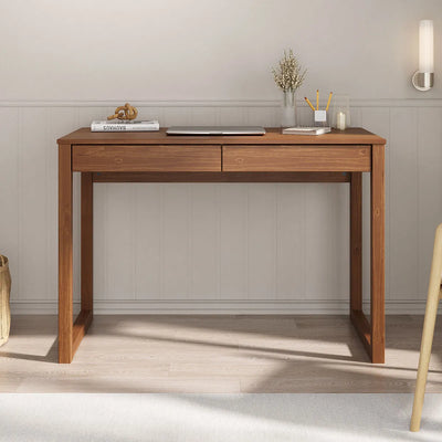 Escritorio 110cm Nara 2 Cajones - Madera Maciza