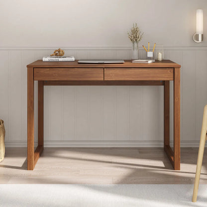 Escritorio 110cm Atena 2 Cajones - Madera Maciza