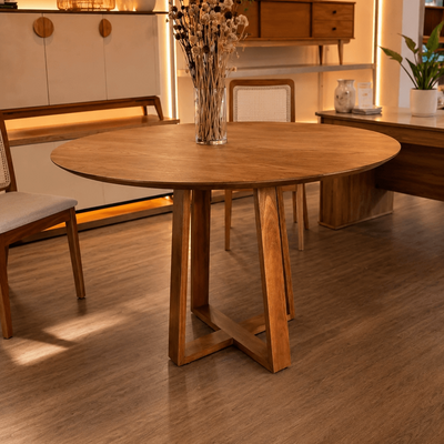 Mesa Asia Redonda 120cm - Madera Maciza