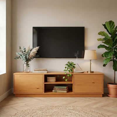 Rack TV Maite 170cm 2 puertas de Madera Maciza - Freijo