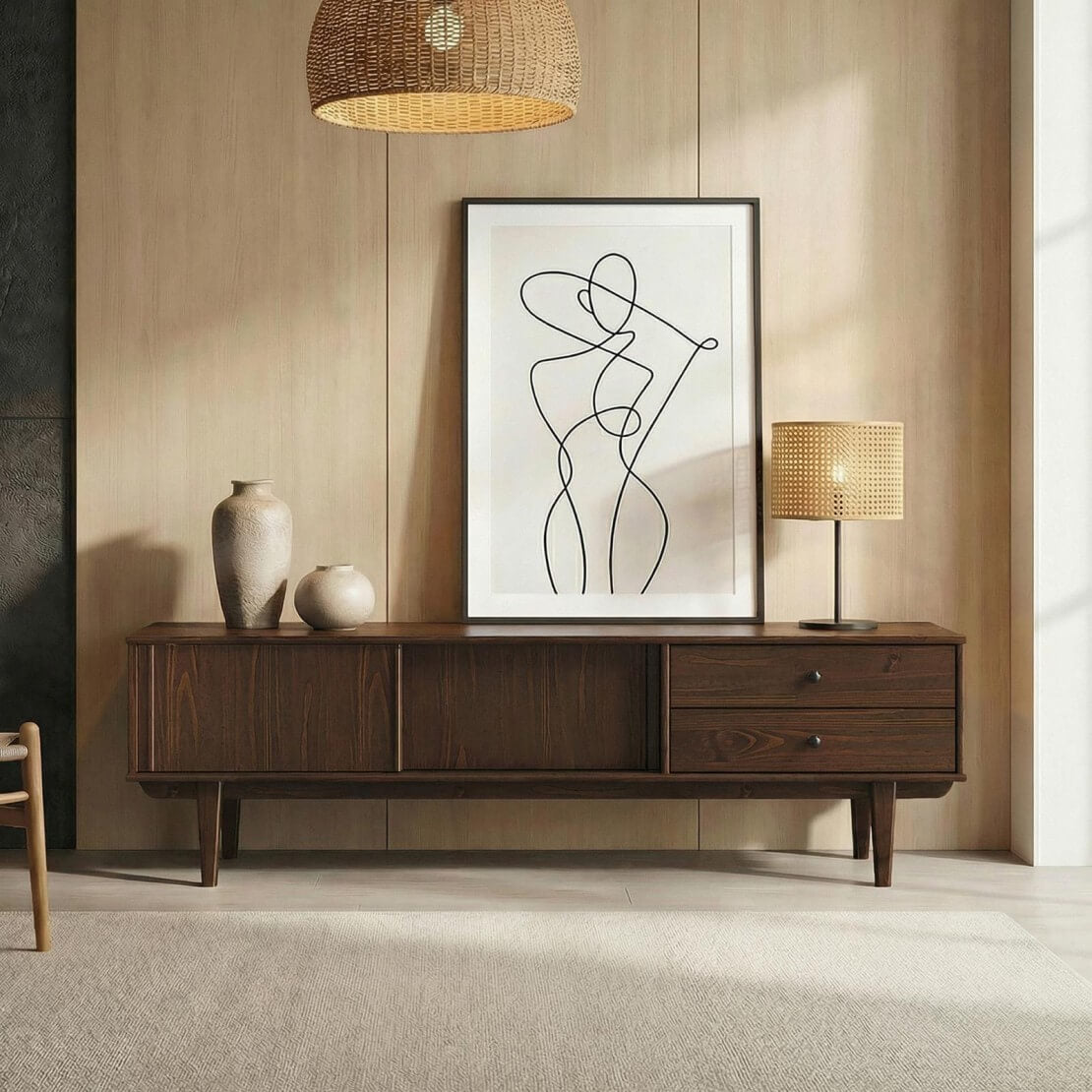 Rack TV 175CM Serena - Madera Maciza