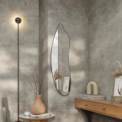 Espejo Organico Sofia Irregular 120cm 100% MDF Negro Mate