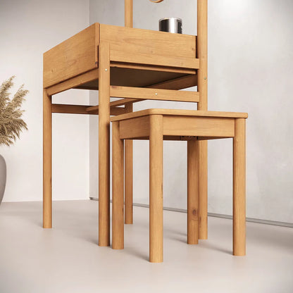Tocador con espejo y banco Lyra - Madera Maciza