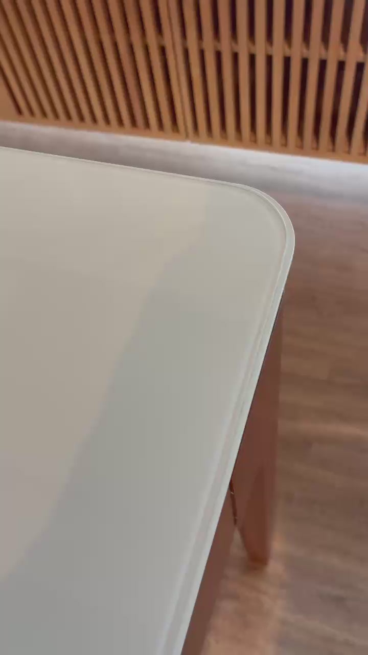 Juego de Comedor Mira con Vidrio Sobrepuesto Blanco con 6 Sillas Lola