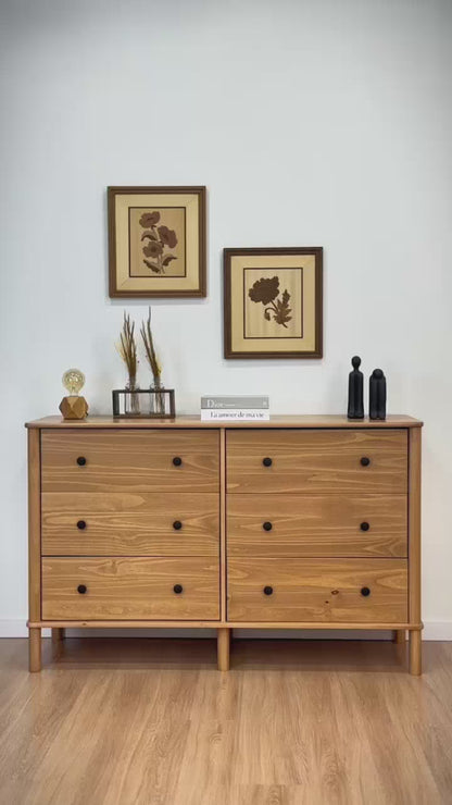 Comoda Apama 130CM 6 Cajones - Madera Maciza