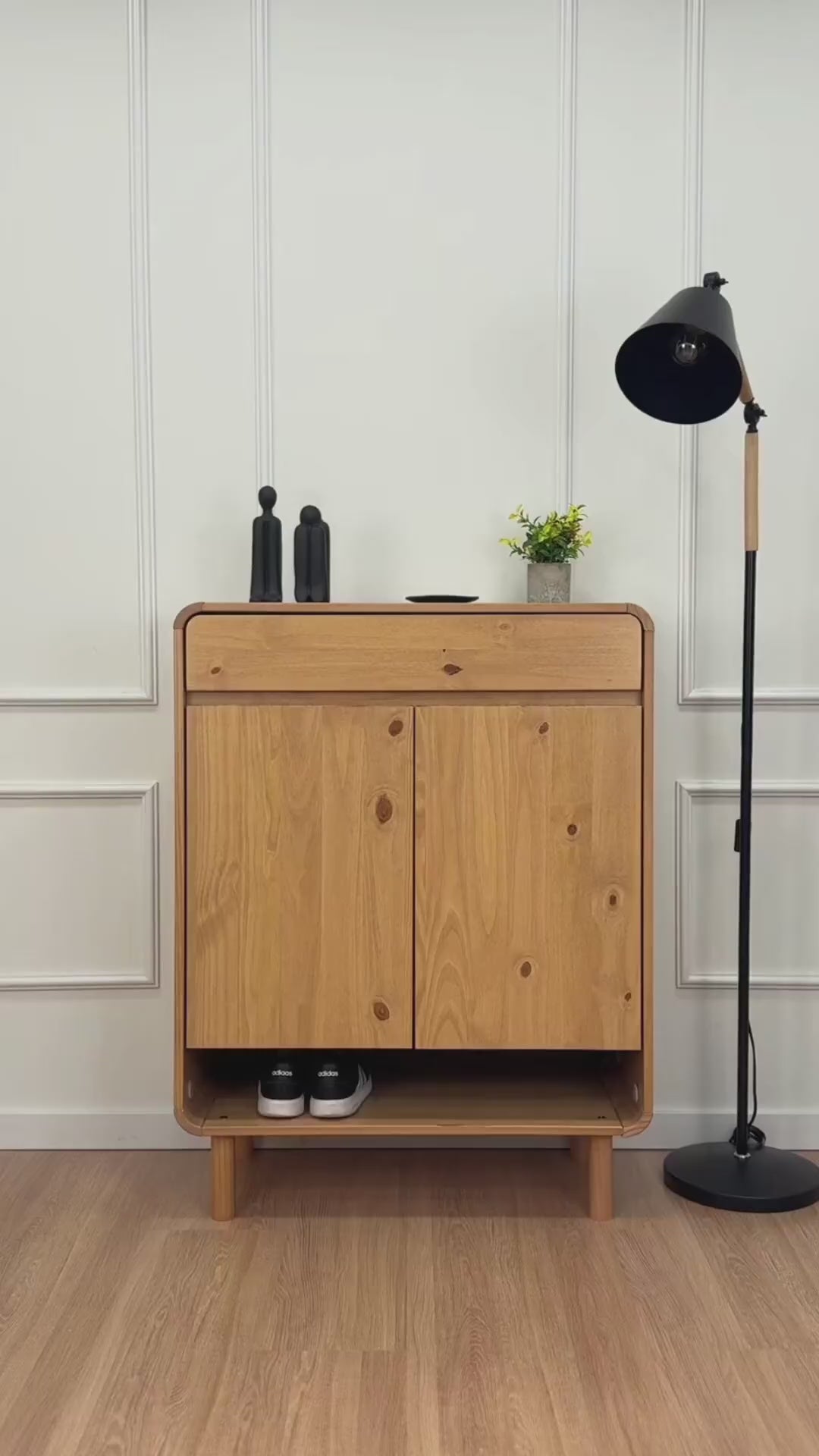 Zapatera Vertical 18 Pares Juan - Madera Maciza