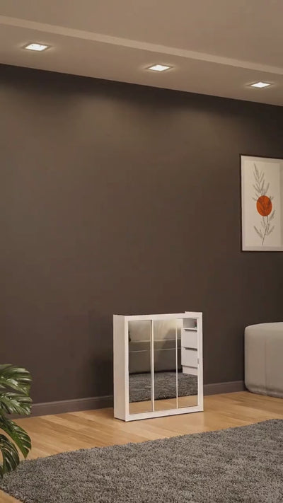 Ropero Placard Matrimonial Monaco 170CM Sin Espejo 3 Puertas Corredizas