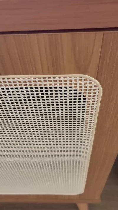 Aparador Ratan Sintetico 135CM 100% Mdf Nórdico C/ 2 Puertas y 3 Cajones (Producto armado en el showroom)