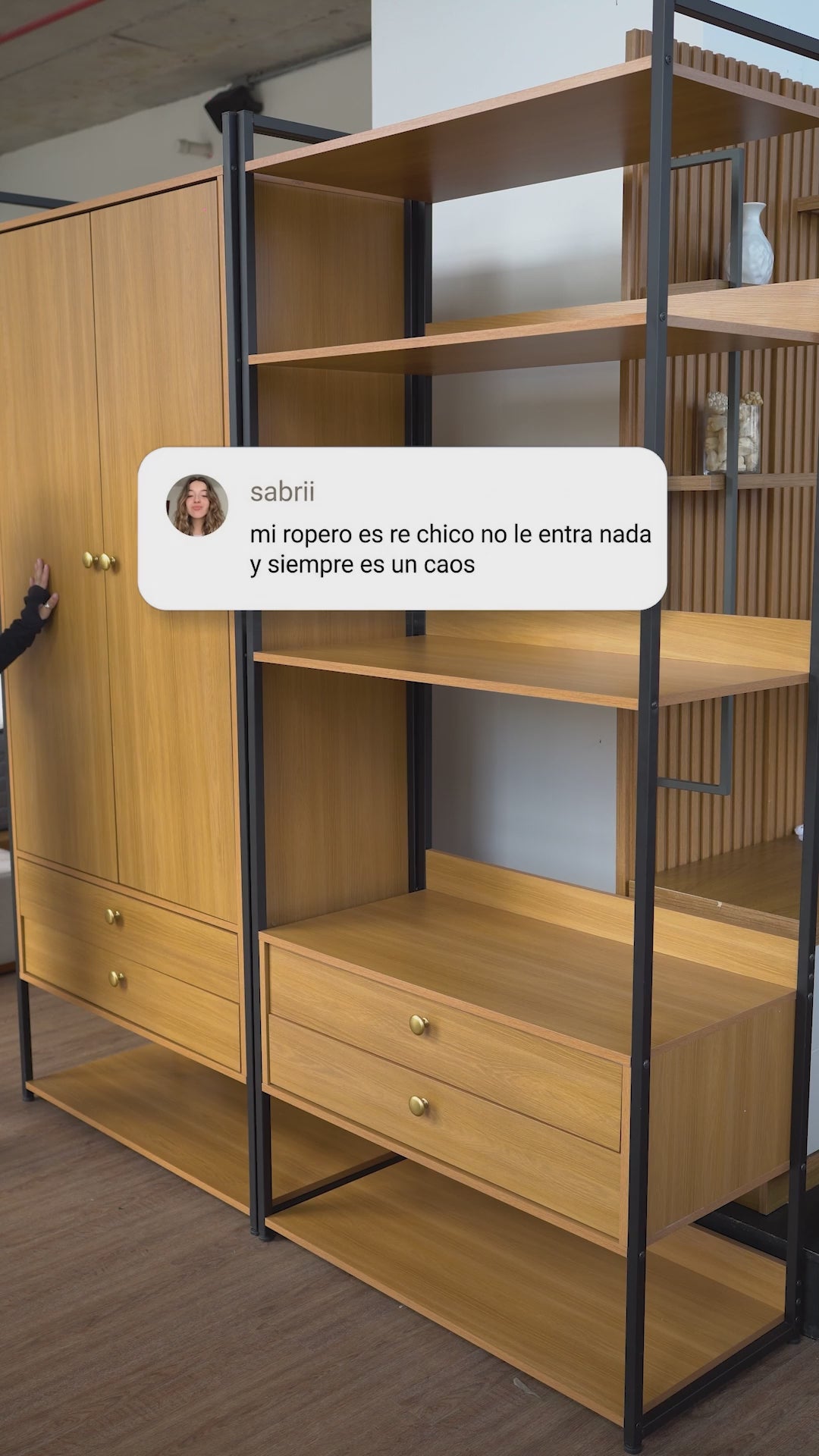 Combo Closet Abierto Modular P49 y P50 - Linea Industrial