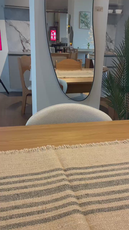 Espejo Organico Sofia Irregular 120cm 100% MDF Negro Mate