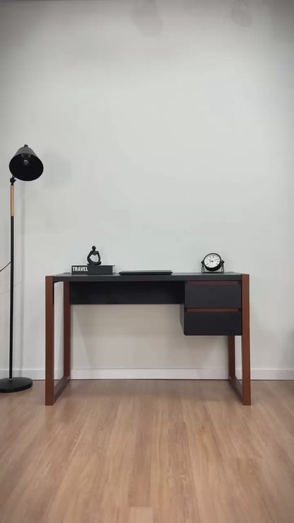 Escritorio con cajones 120cm Atena - Patas en Madera Maciza