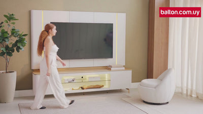 Home Rack/Panel Santorini Curvo con Led