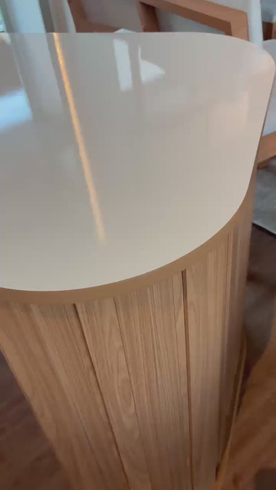 Escritorio Munich Curvo Mesa de Oficina C/1 Cajon 135cm 100% MDF