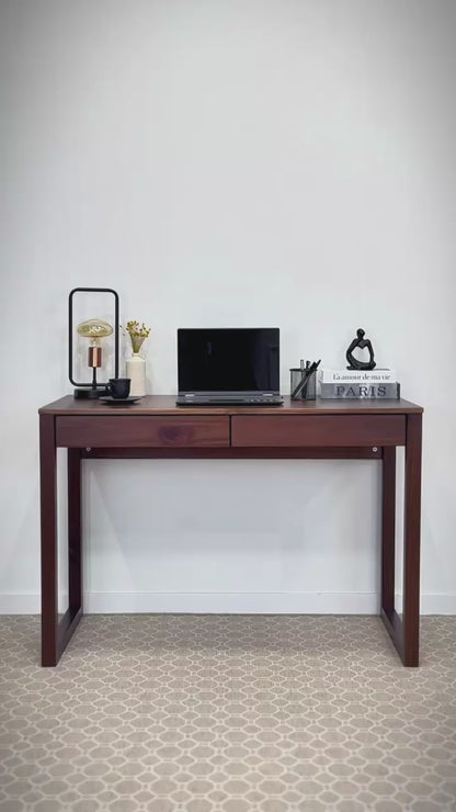 Escritorio 110cm Atena 2 Cajones - Madera Maciza