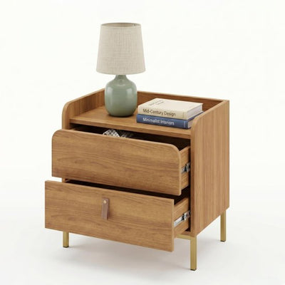 Mesa Curve 2 Cajones - 50CM Patas Metal
