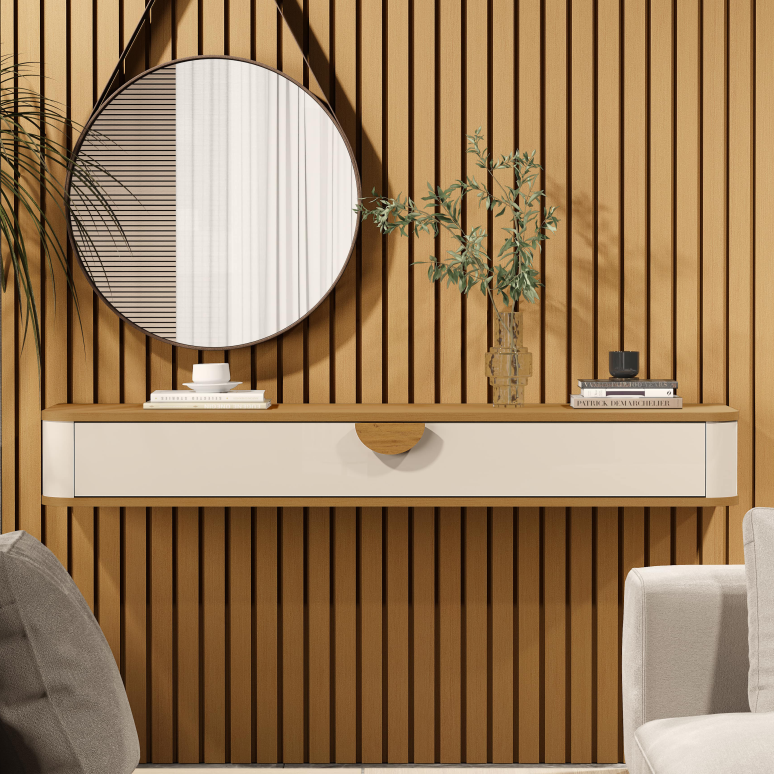 Recibidor Flotante 120CM - Linea Buriti 100% MDF