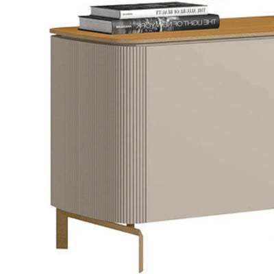 Rack para tv Santorini 240cm curvo con Led - Patas en metal