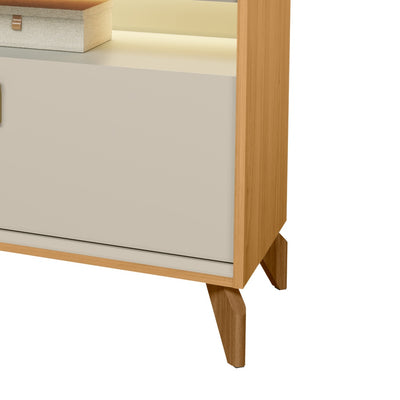 Rack para tv Dubai 160cm con Led - Patas en madera maciza