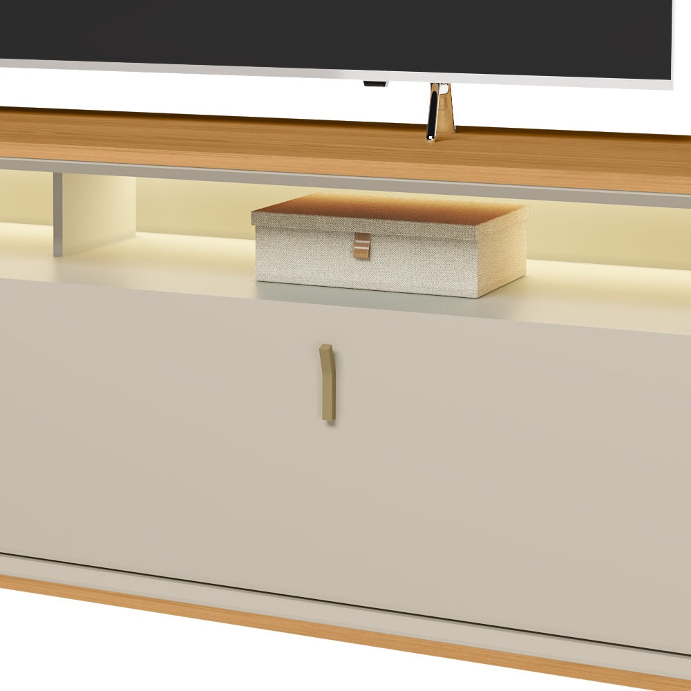 Rack para tv Dubai 160cm con Led - Patas en madera maciza