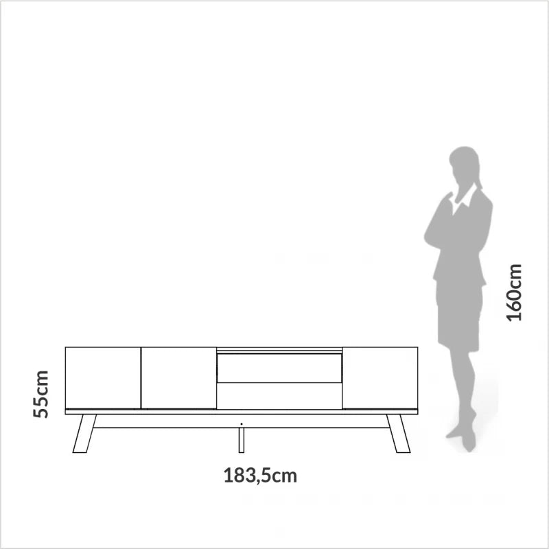 Rack 183cm Linea Lisboa 100% MDF