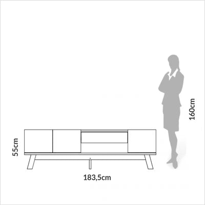 Rack 183cm Linea Lisboa 100% MDF