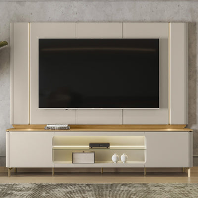 Home Rack/Panel Santorini Curvo con Led