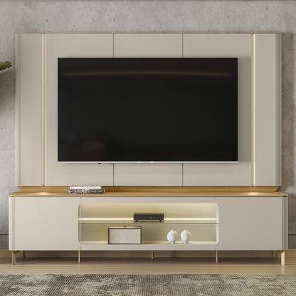 Home Rack/Panel Santorini Curvo con Led